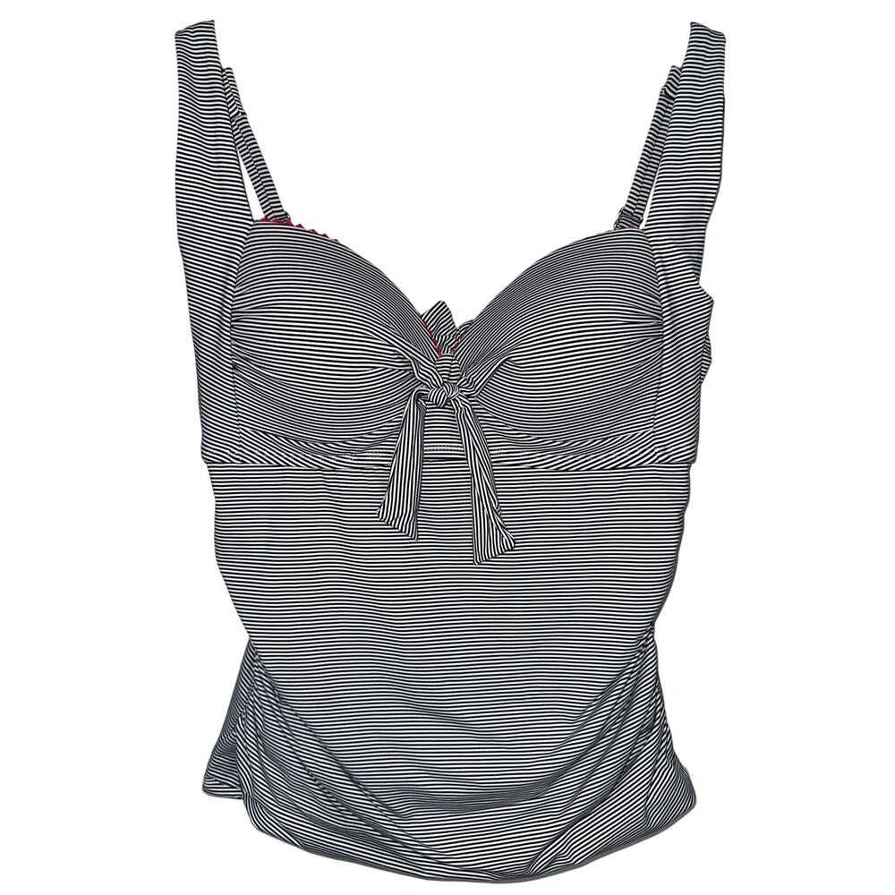 Anne Cole Striped Padded Tankini Swim Top Size M